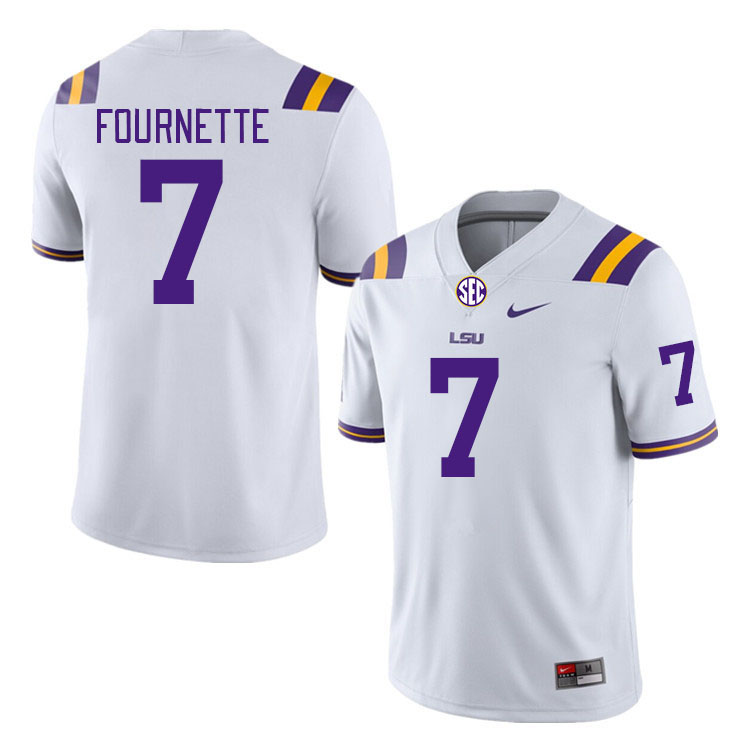 LSU Tigers #7 Leonard Fournette College Football Jerseys Stitched Sale-White